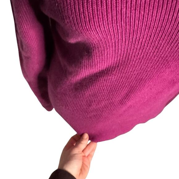 Lululemon Cotton Blend Mock Neck Sweater Heathered Wild Berry XS - Picture 5 of 12